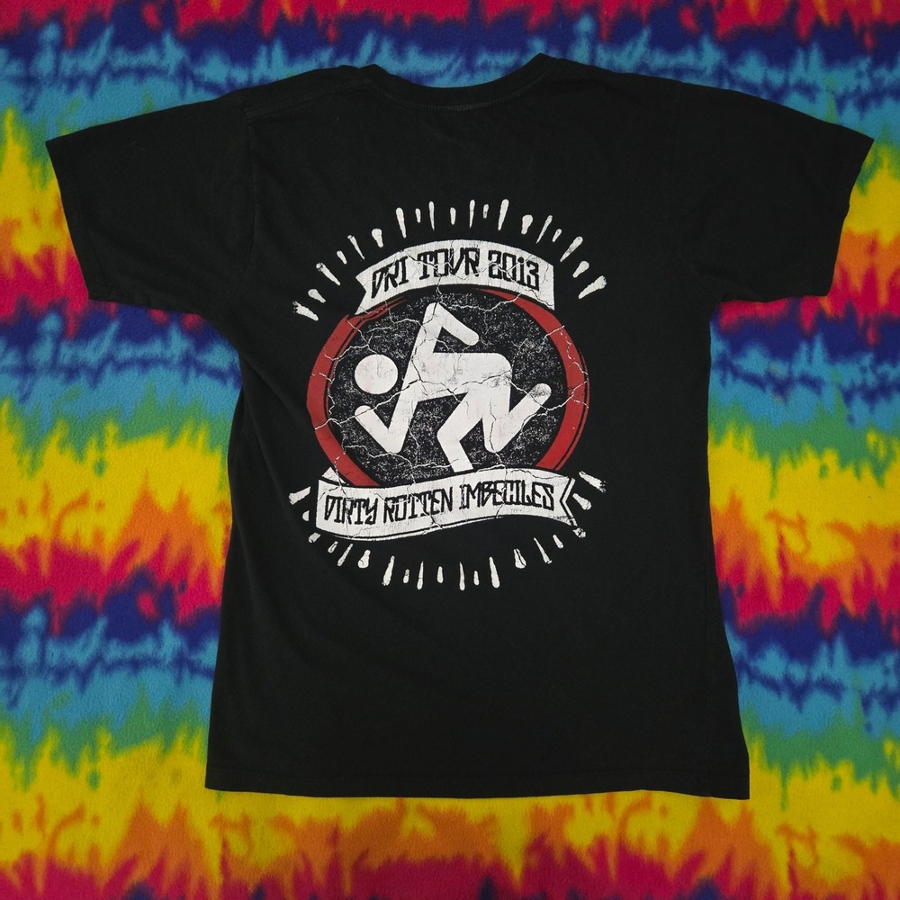 D.R.I. Dirty Rotten Imbeciles 2013 Tour Band T-Shirt Black Mens Small